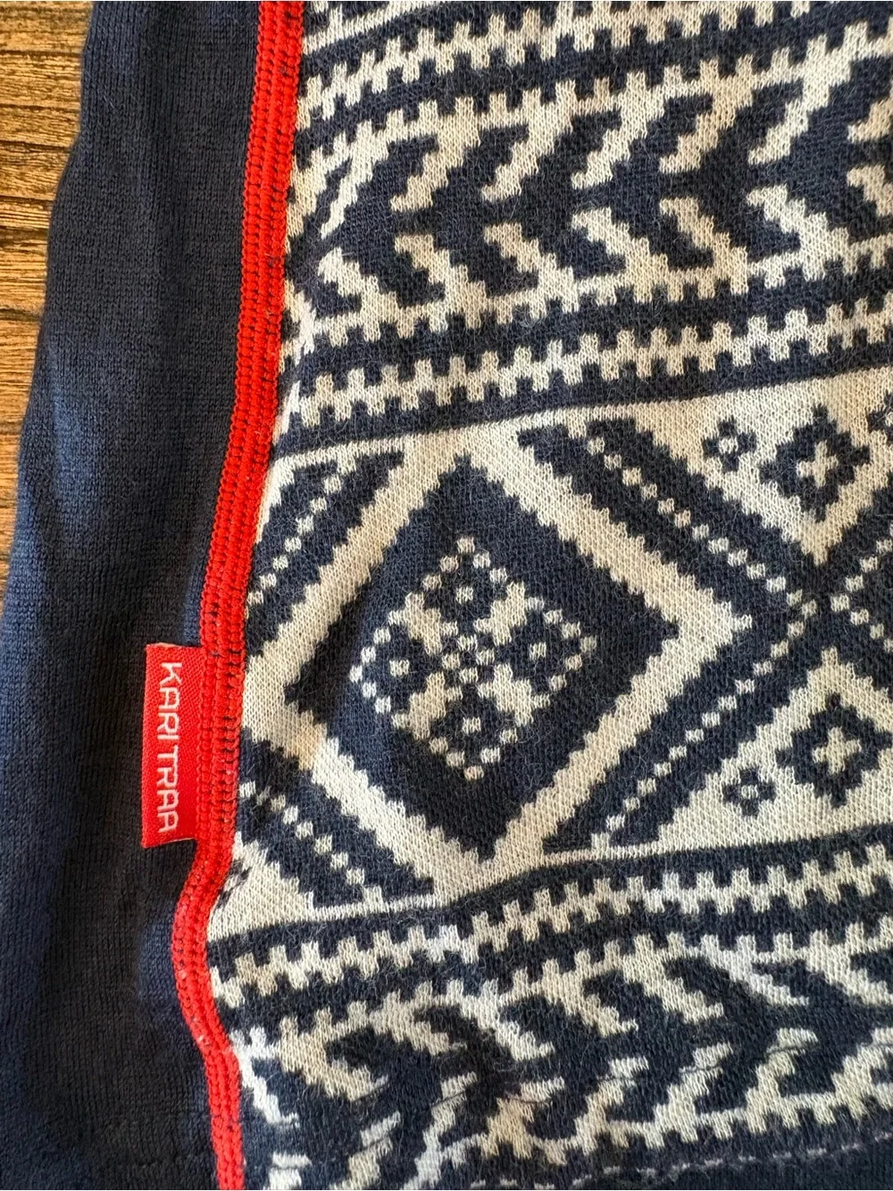 Kari Traa Floke Thermal Baselayer Women M Navy White Nordic Wool Blend